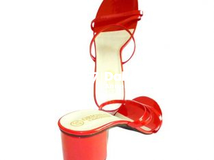 Chaussures Sandales à talons vernies – 5 cm – Rouge